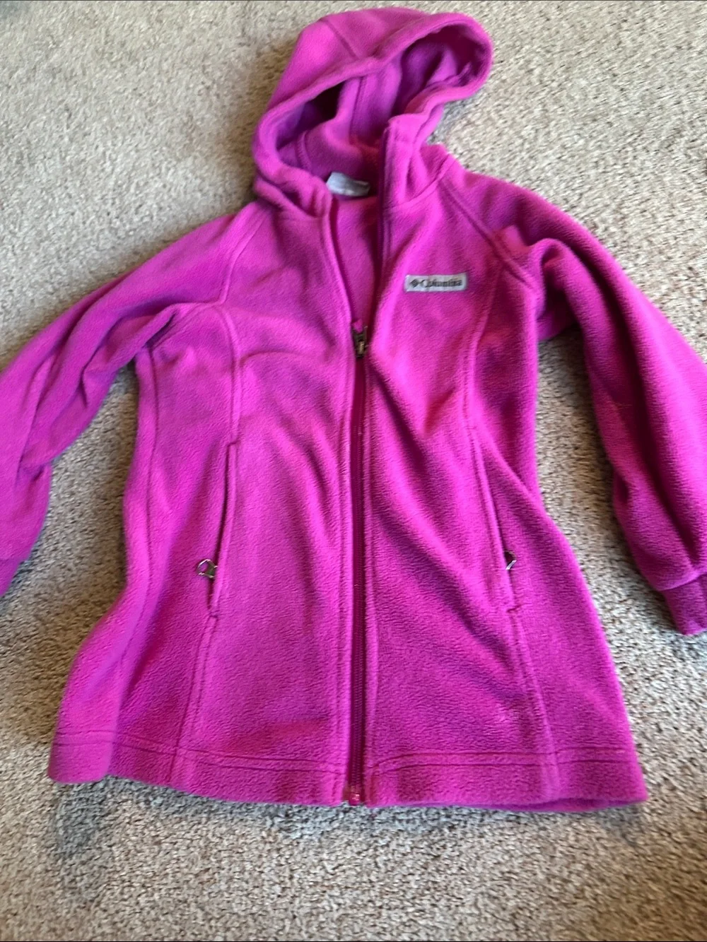 Columbia Magenta Hooded Fleece Jacket